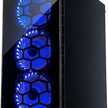 Inter-Tech CXC2 Gaming Midi Tower Κουτί Υπολογιστή με Πλαϊνό Παράθυρο Μαύρο