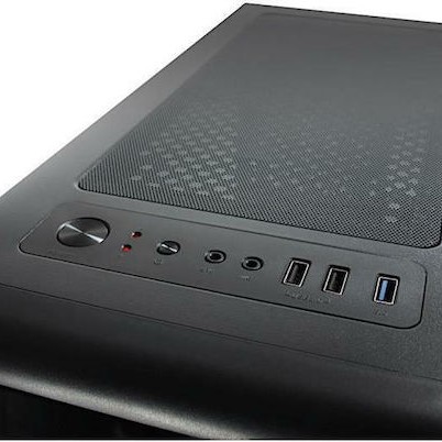 Inter-Tech CXC2 Gaming Midi Tower Κουτί Υπολογιστή με Πλαϊνό Παράθυρο Μαύρο