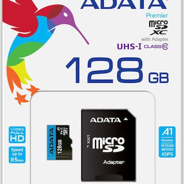 Adata Premier microSDXC 128GB Class 10 U1 V10 A1 UHS-I με αντάπτορα