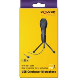 DeLock 65939 Πυκνωτικό Μικρόφωνο USB Επιτραπέζιο για Φωνητικά