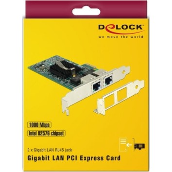DeLock Ενσύρματη Κάρτα Δικτύου Gigabit (1Gbps) Ethernet PCI-e