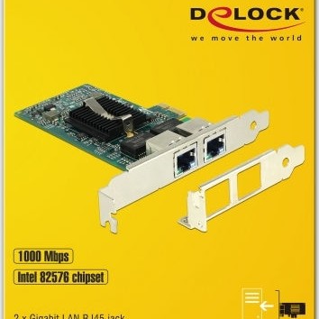 DeLock Ενσύρματη Κάρτα Δικτύου Gigabit (1Gbps) Ethernet PCI-e