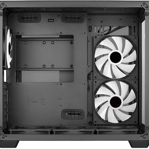 Aerocool Dryft-BK-v1 Midi Tower Κουτί Υπολογιστή με Πλαϊνό Παράθυρο Μαύρο