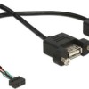 DeLock USB 2.0 female - 2x USB 2.0 female