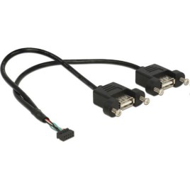 DeLock USB 2.0 female - 2x USB 2.0 female
