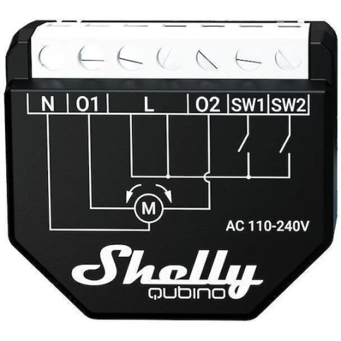 Shelly Qubino Wave Shutter Smart Ενδιάμεσος Διακόπτης με Σύνδεση Z-Wave