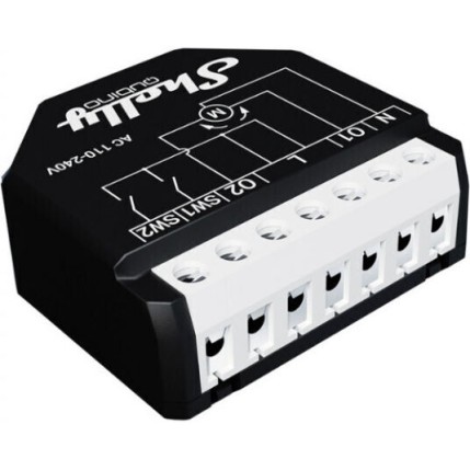 Shelly Qubino Wave Shutter Smart Ενδιάμεσος Διακόπτης με Σύνδεση Z-Wave