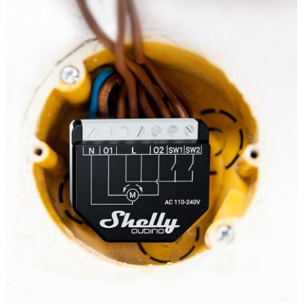 Shelly Qubino Wave Shutter Smart Ενδιάμεσος Διακόπτης με Σύνδεση Z-Wave