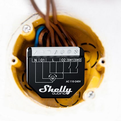 Shelly Qubino Wave Shutter Smart Ενδιάμεσος Διακόπτης με Σύνδεση Z-Wave