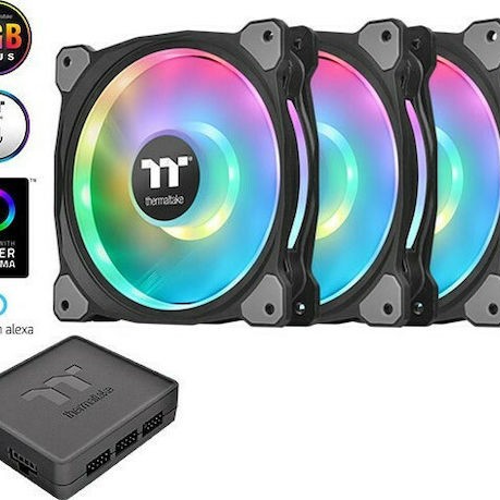 Thermaltake Riing Duo 12 RGB Radiator Fan TT Premium Case Fan 120mm με Σύνδεση 4-Pin PWM 3τμχ