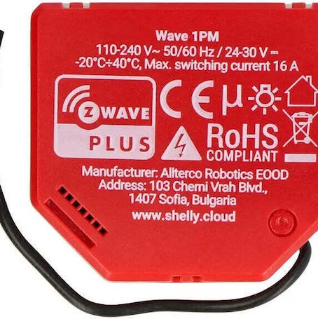 Shelly Wave 1PM Ενδιάμεσος Διακόπτης
