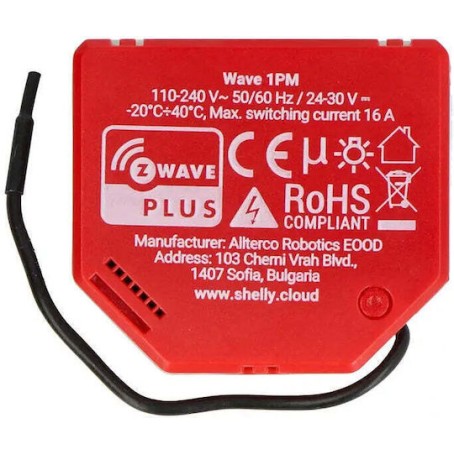Shelly Wave 1PM Ενδιάμεσος Διακόπτης