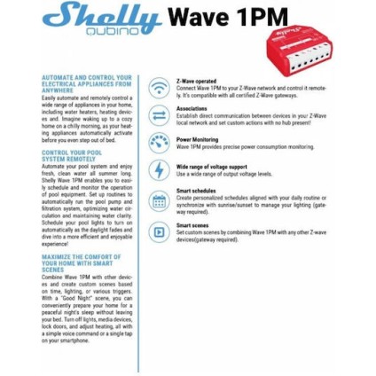 Shelly Wave 1PM Ενδιάμεσος Διακόπτης