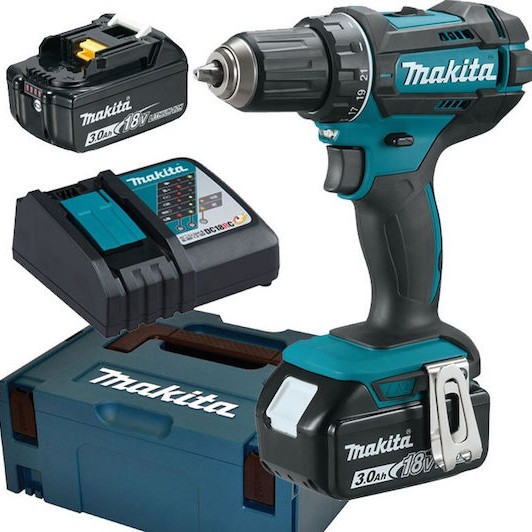 Makita Δραπανοκατσάβιδο Μπαταρίας 18V 2x3Ah