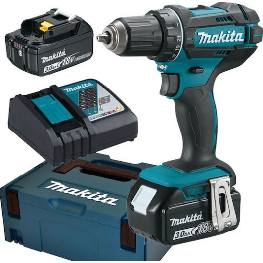 Makita Δραπανοκατσάβιδο Μπαταρίας 18V 2x3Ah