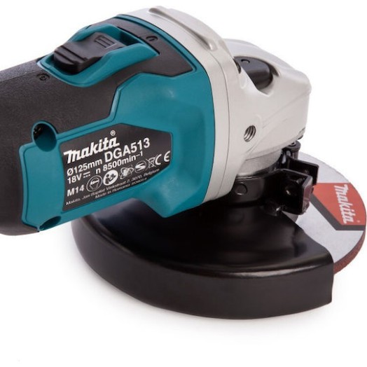 Makita Τροχός 125mm Μπαταρίας Brushless με Ρύθμιση Στροφών 18V Solo