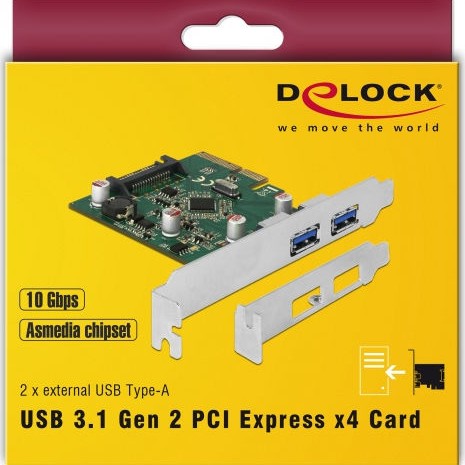 DeLock Κάρτα PCIe σε 2 θύρες USB 3.1