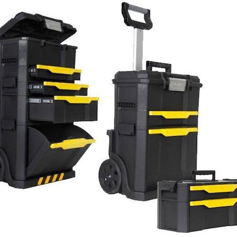Stanley Τροχήλατος Πλαστικός Εργαλειοφόρος 3 Τμημάτων με Εργαλειοθήκη Π48.8xΒ34.8xΥ87εκ.