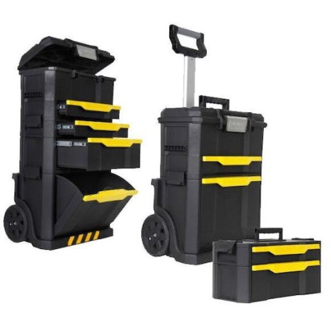 Stanley Τροχήλατος Πλαστικός Εργαλειοφόρος 3 Τμημάτων με Εργαλειοθήκη Π48.8xΒ34.8xΥ87εκ.