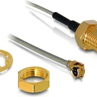 DeLock Καλώδιο Ομοαξονικό RP-SMA Male - MHF 0,2m Γκρι (88419)