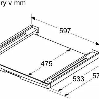 Siemens WZ27400 Συνδετικό Πλυντηρίου/Στεγνωτηρίου από Μέταλλο με Συρτάρι 59.6x57.4εκ.