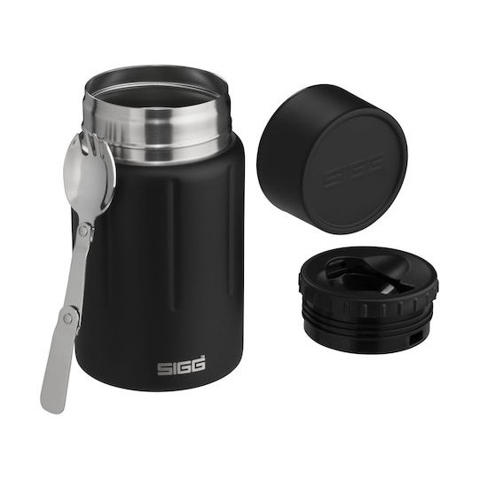 Sigg Obsidian Jar Round Δοχείο Φαγητού Inox Θερμός Μαύρο 750ml