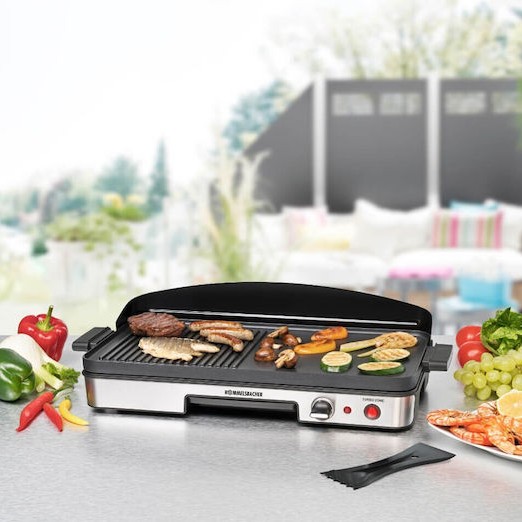 Rommelsbacher Επιτραπέζια Ηλεκτρική Ψησταριά Λείας και Αυλακωτής Πλάκας 1900W με Ρυθμιζόμενο Θερμοστάτη 50x25εκ.