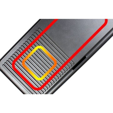 Rommelsbacher Επιτραπέζια Ηλεκτρική Ψησταριά Λείας και Αυλακωτής Πλάκας 1900W με Ρυθμιζόμενο Θερμοστάτη 50x25εκ.