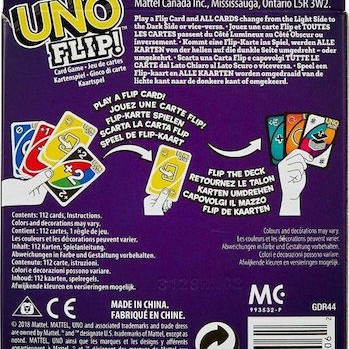 Επιτραπέζιο Παιχνίδι Uno Flip για 2-10 Παίκτες 7+ Ετών (EN) Mattel