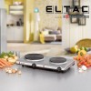 Eltac Επιτραπέζια Εστία Εμαγιέ Διπλή Inox