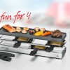 Rommelsbacher Fun For Four RC 800 Επιτραπέζια Ηλεκτρική Ψησταριά Raclette Αλουμινίου Λείας Πλάκας 795W