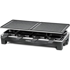 Rommelsbacher RCS 1350 Επιτραπέζια Ηλεκτρική Ψησταριά Raclette Λείας και Αυλακωτής Πλάκας 1350W με Ρυθμιζόμενο Θερμοστάτη 48.5x23.3εκ.