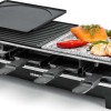 Rommelsbacher RCS 1350 Επιτραπέζια Ηλεκτρική Ψησταριά Raclette Λείας και Αυλακωτής Πλάκας 1350W με Ρυθμιζόμενο Θερμοστάτη 48.5x23.3εκ.