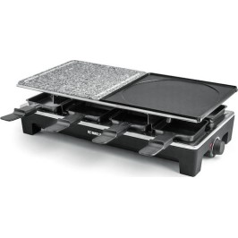 Rommelsbacher RCS 1350 Επιτραπέζια Ηλεκτρική Ψησταριά Raclette Λείας και Αυλακωτής Πλάκας 1350W με Ρυθμιζόμενο Θερμοστάτη 48.5x23.3εκ.