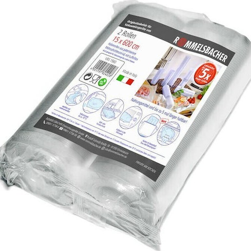 Rommelsbacher VRS 1560 Σαγρέ Σακούλες για Συσκευές Vacuum 150mm x 6m 2 Ρολά