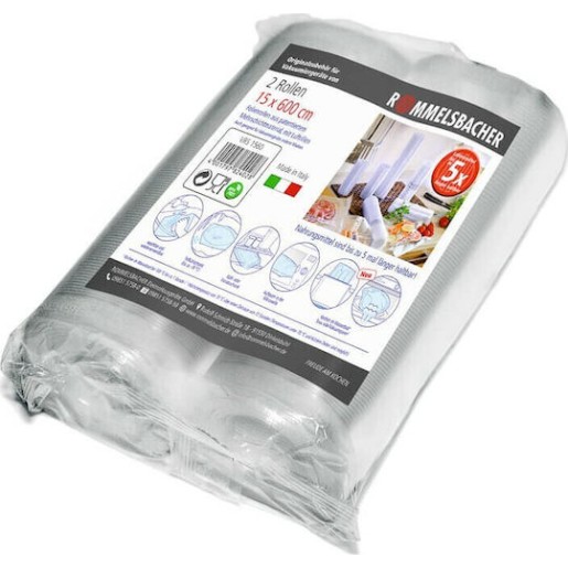 Rommelsbacher VRS 1560 Σαγρέ Σακούλες για Συσκευές Vacuum 150mm x 6m 2 Ρολά