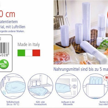 Rommelsbacher VRS 1560 Σαγρέ Σακούλες για Συσκευές Vacuum 150mm x 6m 2 Ρολά