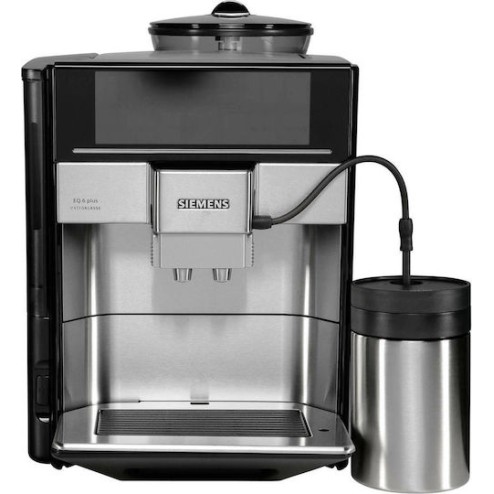 Siemens Eq.6 Αυτόματη Μηχανή Espresso 1500W Πίεσης 19bar για Cappuccino με Μύλο Άλεσης Μαύρη