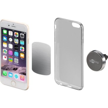 Goobay Βάση Κινητού Αυτοκινήτου Magnetic Bracket Set Slim με Μαγνήτη