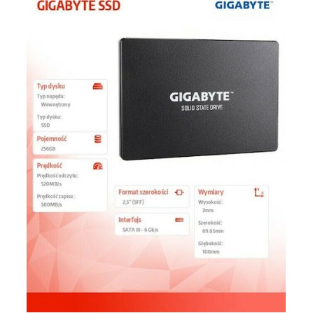 Gigabyte SSD 256GB 2.5'' SATA III