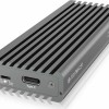 Icy Box Θήκη για Σκληρό Δίσκο M.2 PCI Express NVME με σύνδεση USB 3.1 Type-C σε Γκρι χρώμα