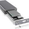 Icy Box Θήκη για Σκληρό Δίσκο M.2 PCI Express NVME με σύνδεση USB 3.1 Type-C σε Γκρι χρώμα