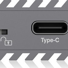 Icy Box Θήκη για Σκληρό Δίσκο M.2 PCI Express NVME με σύνδεση USB 3.1 Type-C σε Γκρι χρώμα
