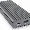 Icy Box Θήκη για Σκληρό Δίσκο M.2 PCI Express NVME με σύνδεση USB 3.1 Type-C σε Γκρι χρώμα