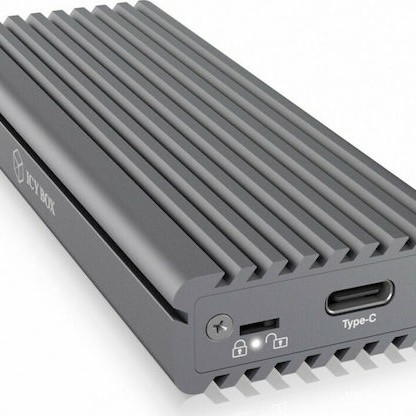 Icy Box Θήκη για Σκληρό Δίσκο M.2 PCI Express NVME με σύνδεση USB 3.1 Type-C σε Γκρι χρώμα