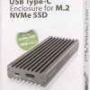 Icy Box Θήκη για Σκληρό Δίσκο M.2 PCI Express NVME με σύνδεση USB 3.1 Type-C σε Γκρι χρώμα