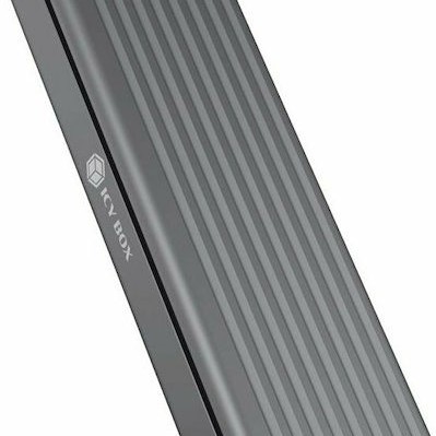 Icy Box Θήκη για Σκληρό Δίσκο M.2 PCI Express NVME με σύνδεση USB 3.1 Type-C σε Γκρι χρώμα