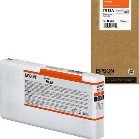 Epson Γνήσιο Μελάνι Εκτυπωτή InkJet Πορτοκαλί (C13T913A00)