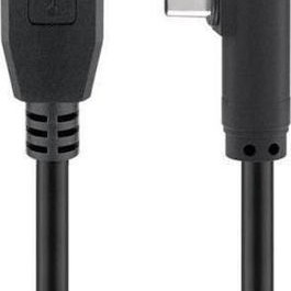 Goobay Angle (90°) / Regular USB 3.0 Cable USB-C male - USB-A male Μαύρο 1.5m (66502)