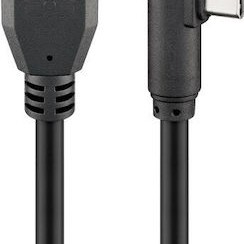 Goobay Angle (90°) / Regular USB 3.0 Cable USB-C male - USB-A male Μαύρο 1.5m (66502)